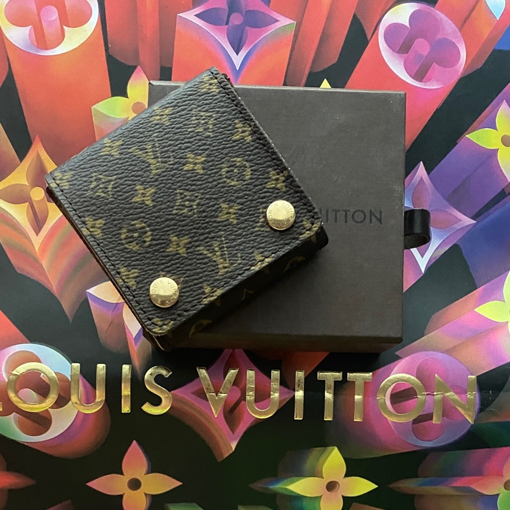 Louis Vuitton Monogram Canvas Earring Jewelry Holder - Brown with Gold Hardware